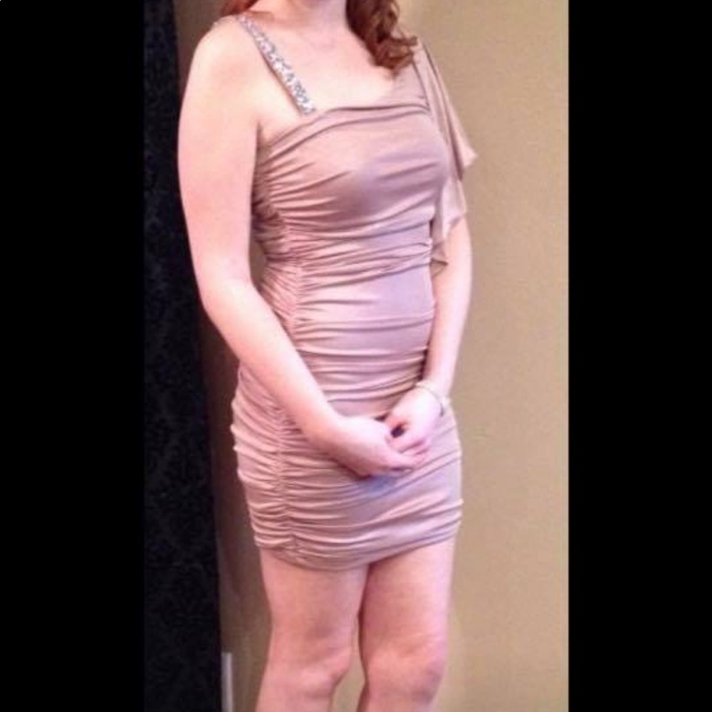 Pink Champagne cocktail dress.